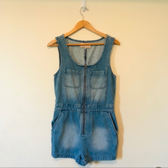 Sleeveless Denim Romper - Picture 6 of 7